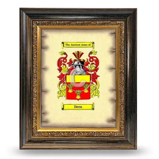 Dern Coat of Arms Framed - Heirloom
