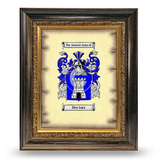 Des tors Coat of Arms Framed - Heirloom