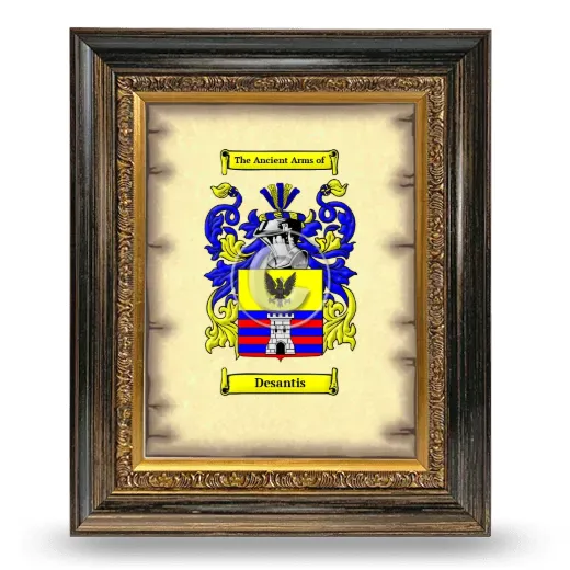 Desantis Coat of Arms Framed - Heirloom