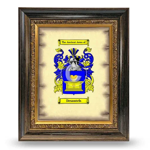 Desautels Coat of Arms Framed - Heirloom