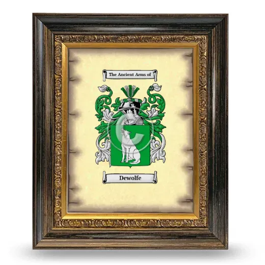 Dewolfe Coat of Arms Framed - Heirloom