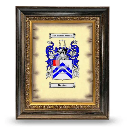 Dextar Coat of Arms Framed - Heirloom