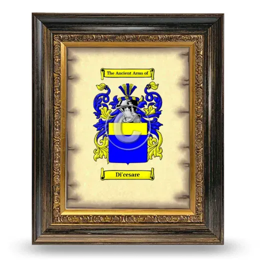 Di'cesare Coat of Arms Framed - Heirloom