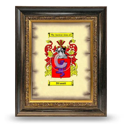Di'santi Coat of Arms Framed - Heirloom