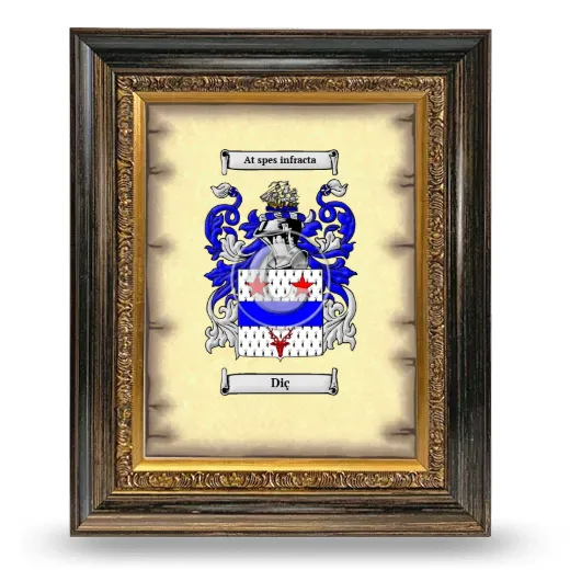 Diç Coat of Arms Framed - Heirloom