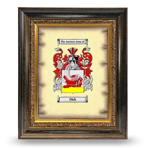 Dick Coat of Arms Framed - Heirloom