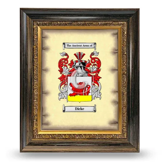 Dicke Coat of Arms Framed - Heirloom