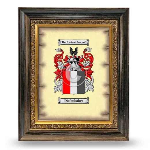 Diefenbaker Coat of Arms Framed - Heirloom