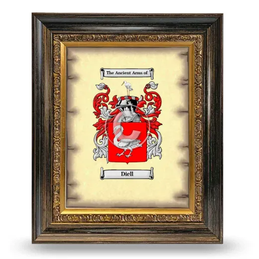 Diell Coat of Arms Framed - Heirloom