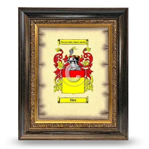 Dier Coat of Arms Framed - Heirloom