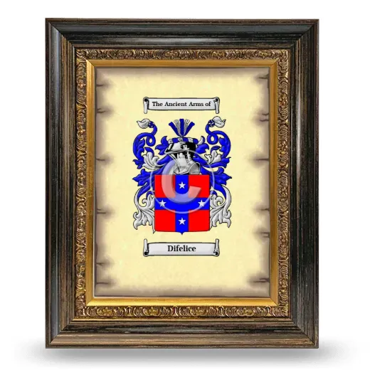 Difelice Coat of Arms Framed - Heirloom