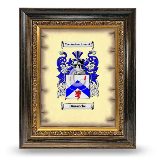 Dimanche Coat of Arms Framed - Heirloom
