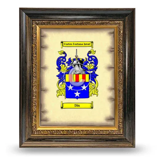 Dix Coat of Arms Framed - Heirloom