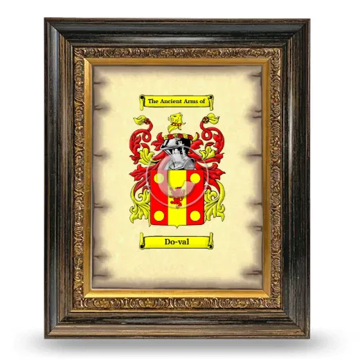 Do-val Coat of Arms Framed - Heirloom