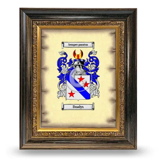 Doalys Coat of Arms Framed - Heirloom