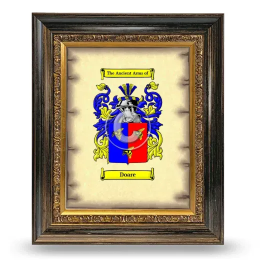 Doare Coat of Arms Framed - Heirloom