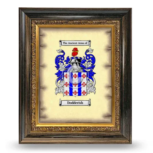Dodderish Coat of Arms Framed - Heirloom