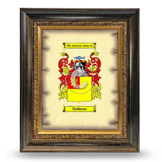 Dodman Coat of Arms Framed - Heirloom
