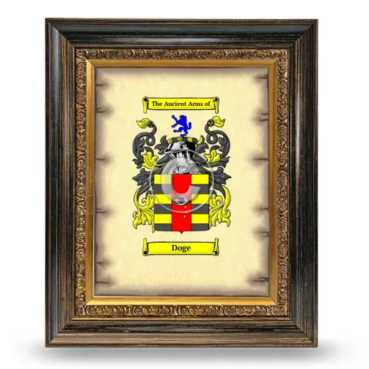 Doge Coat of Arms Framed - Heirloom