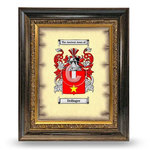 Dolinger Coat of Arms Framed - Heirloom