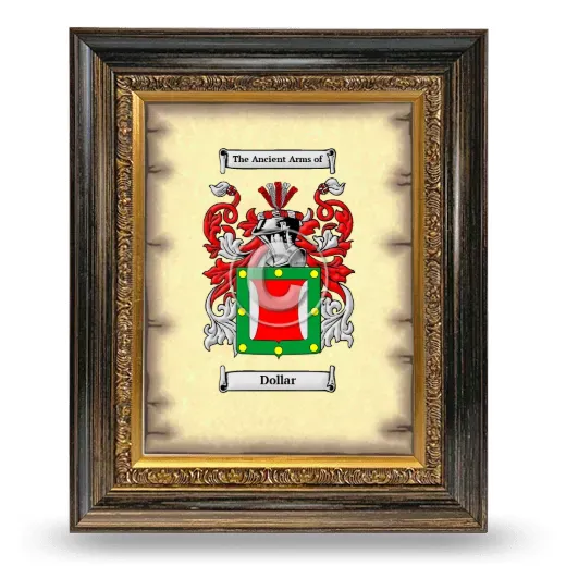 Dollar Coat of Arms Framed - Heirloom