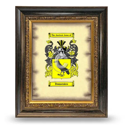 Domenico Coat of Arms Framed - Heirloom