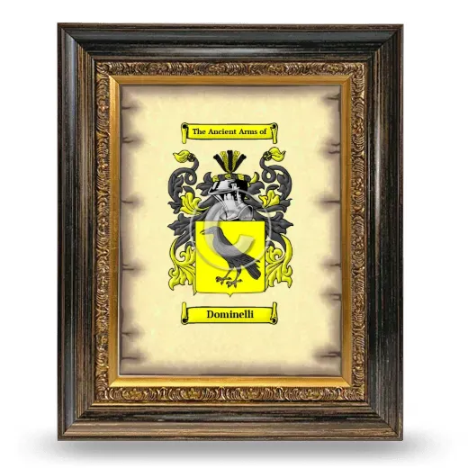 Dominelli Coat of Arms Framed - Heirloom