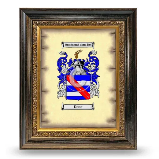 Done Coat of Arms Framed - Heirloom
