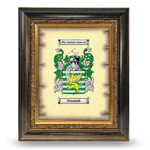 Donnink Coat of Arms Framed - Heirloom