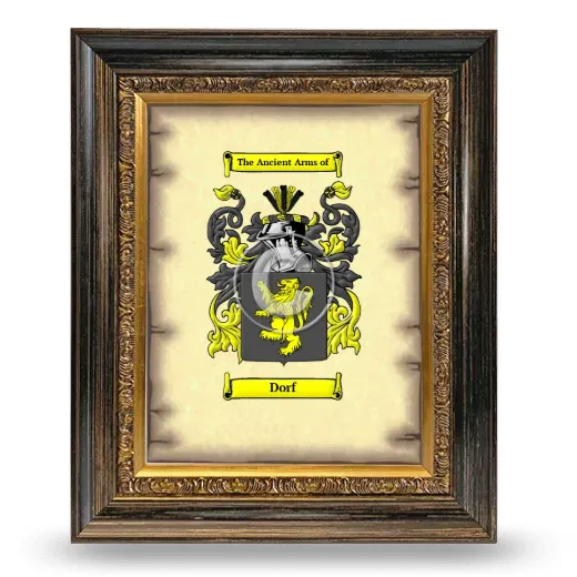 Dorf Coat of Arms Framed - Heirloom