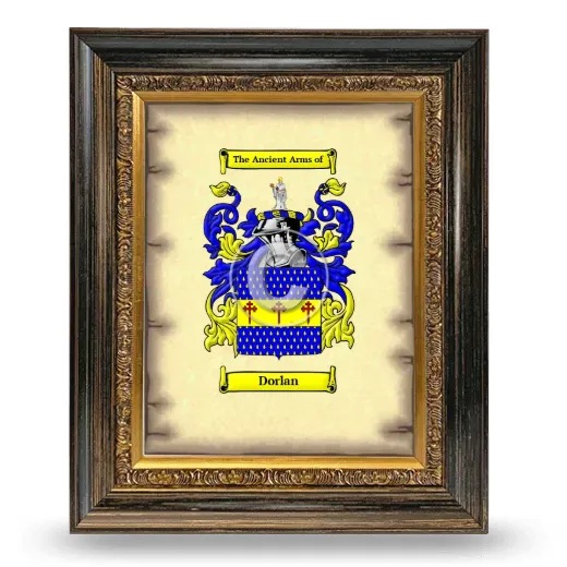 Dorlan Coat of Arms Framed - Heirloom