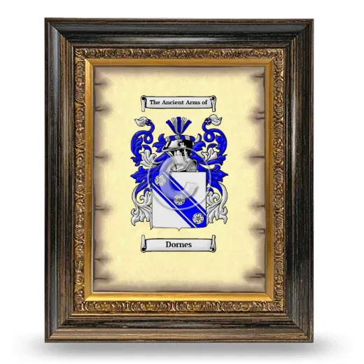 Dornes Coat of Arms Framed - Heirloom