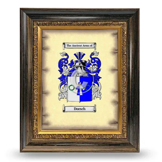 Dorsch Coat of Arms Framed - Heirloom