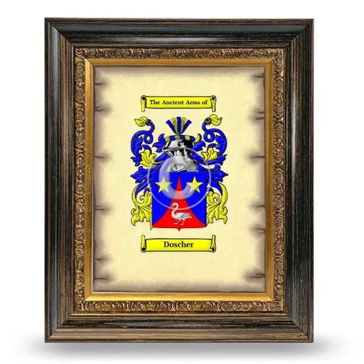 Doscher Coat of Arms Framed - Heirloom