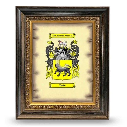 Dote Coat of Arms Framed - Heirloom