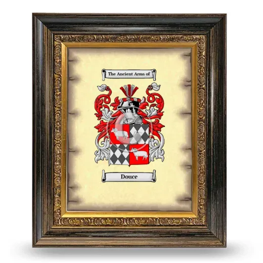 Douce Coat of Arms Framed - Heirloom