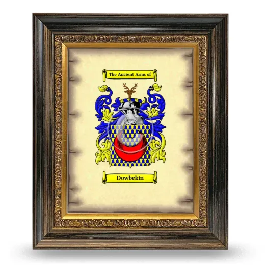 Dowbekin Coat of Arms Framed - Heirloom