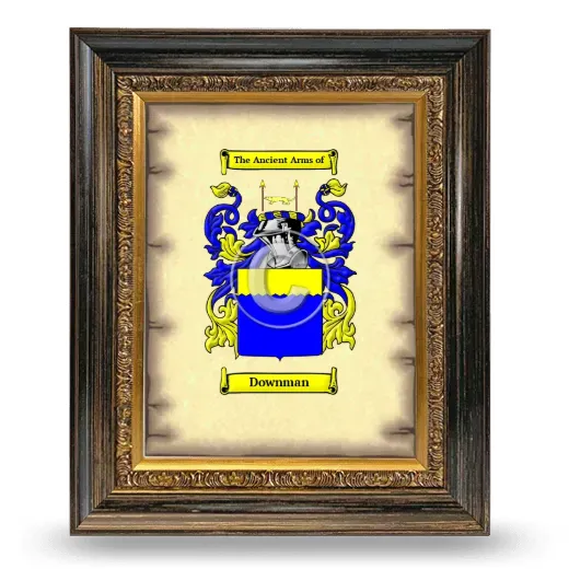 Downman Coat of Arms Framed - Heirloom