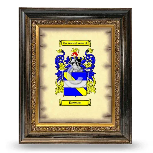 Dowson Coat of Arms Framed - Heirloom