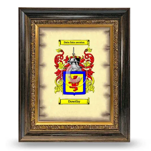 Dowthy Coat of Arms Framed - Heirloom