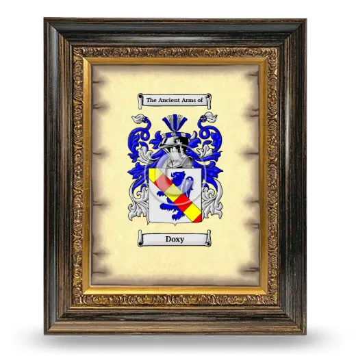 Doxy Coat of Arms Framed - Heirloom