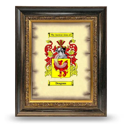 Dragons Coat of Arms Framed - Heirloom