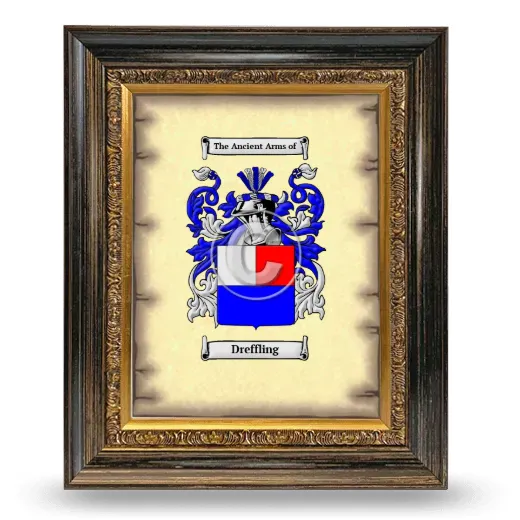 Dreffling Coat of Arms Framed - Heirloom