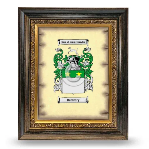 Drewery Coat of Arms Framed - Heirloom