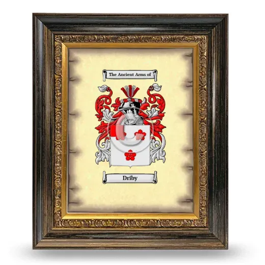 Driby Coat of Arms Framed - Heirloom