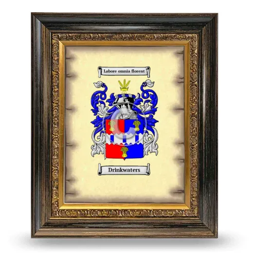 Drinkwaters Coat of Arms Framed - Heirloom