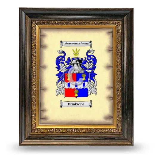 Drinkwine Coat of Arms Framed - Heirloom