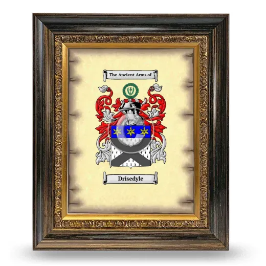 Drisedyle Coat of Arms Framed - Heirloom