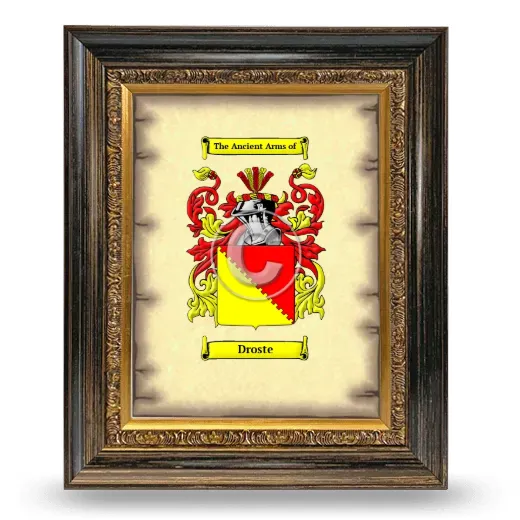 Droste Coat of Arms Framed - Heirloom