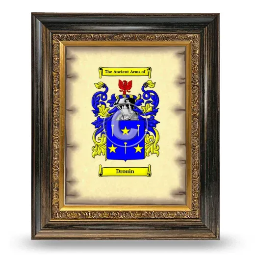 Drouin Coat of Arms Framed - Heirloom